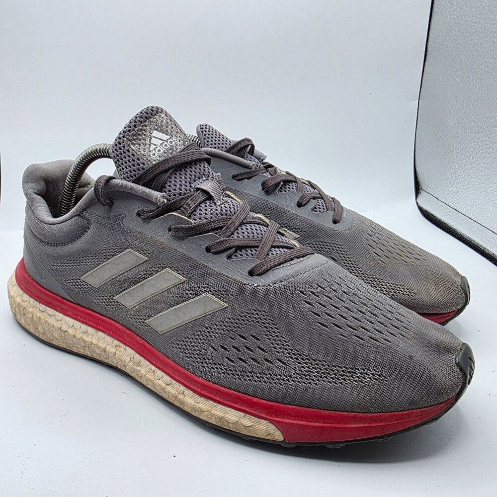 Adidas Sonic Drive Mens Size 10 Gray Scarlet Shoes Athletic Running Walking